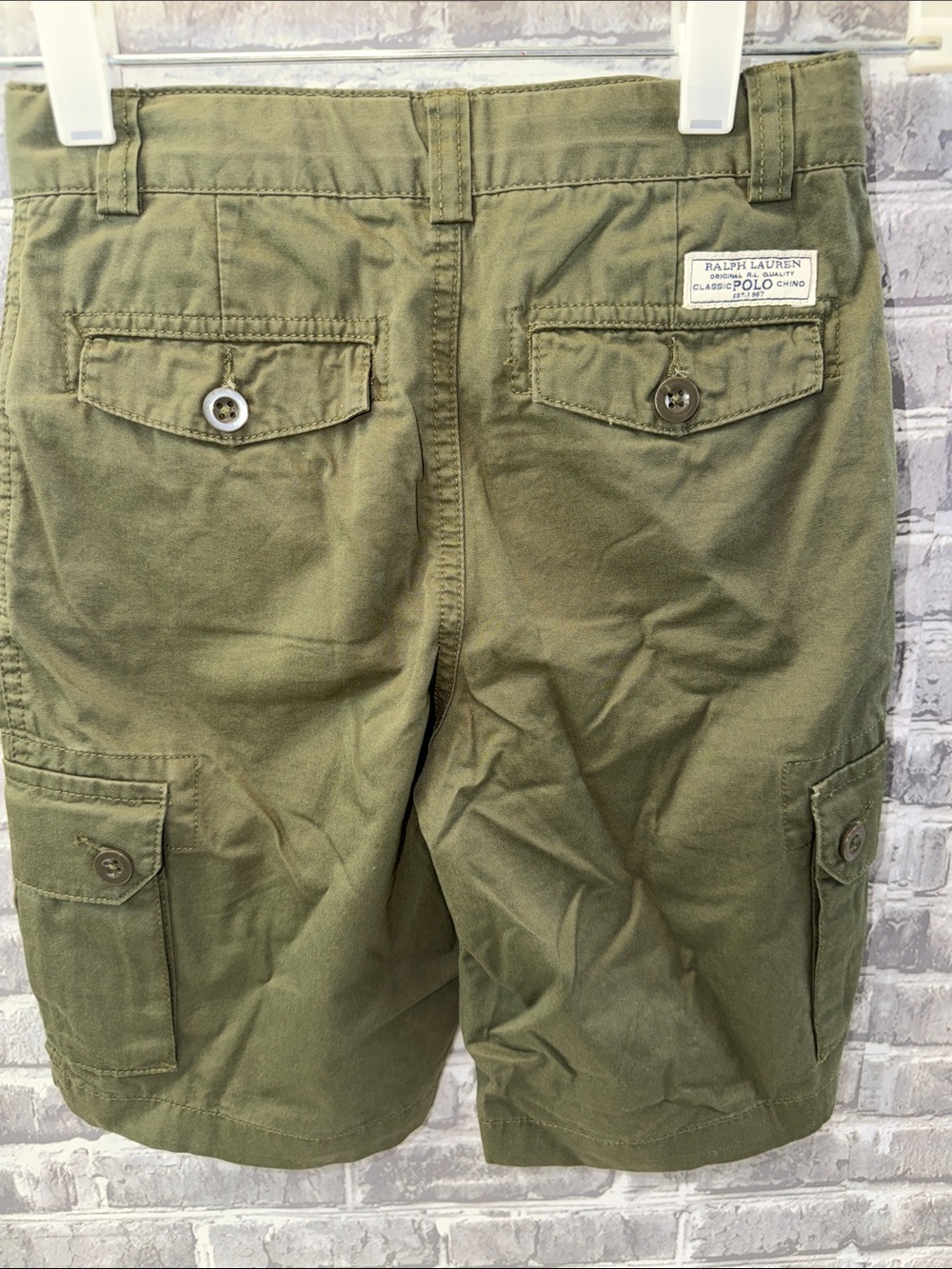 Polo by Ralph Lauren Olive Green Cargo Shorts - Kids